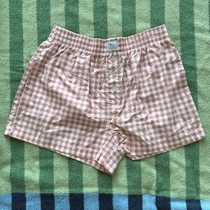 Happily Grey gingham boxer shorts